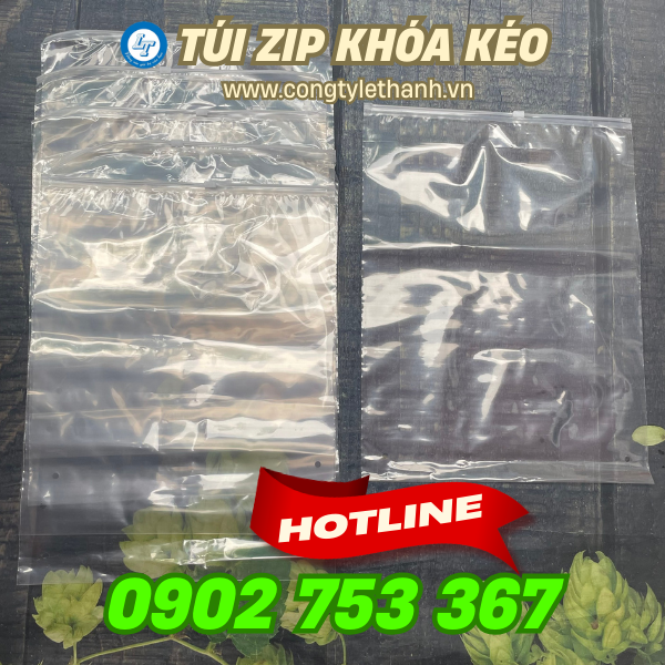 Túi zip khóa kéo trong suốt Túi zip khóa kéo trong suốt