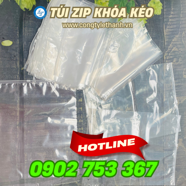 Túi zip khóa kéo trong suốt Túi zip khóa kéo trong suốt