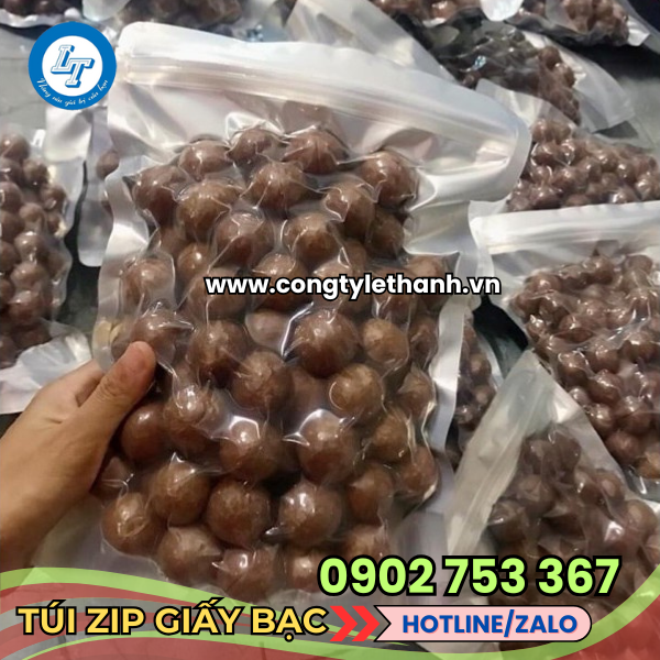 Túi zip 1 mặt bạc đựng hạt khô an toàn vệ sinh Túi zip 1 mặt bạc đựng hạt khô an toàn vệ sinh