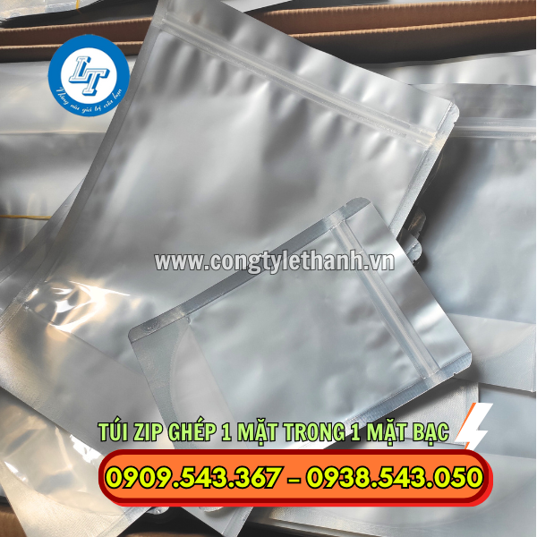 TÚI ZIP GHÉP 1 MẶT TRONG 1 MẶT BẠC TÚI ZIP GHÉP 1 MẶT TRONG 1 MẶT BẠC NHIỀU KÍCH THƯỚC