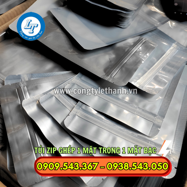 TÚI ZIP GHÉP 1 MẶT TRONG 1 MẶT BẠC TÚI ZIP GHÉP 1 MẶT TRONG 1 MẶT BẠC