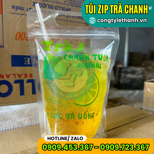 CHUYÊN CUNG CẤP TÚI ZIP TRÀ CHANH IN SẴN GIÁ SỈ