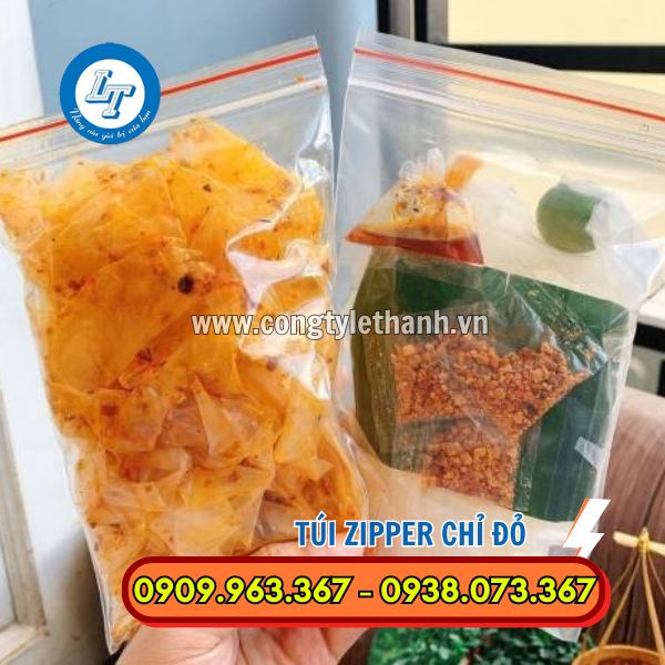 CHUYÊN SỈ TÚI ZIPPER CHỈ ĐỎ NHIỀU SIZE CHẤT LƯỢNG GIÁ RẺ túi zip chỉ đỏ đựng bánh tráng