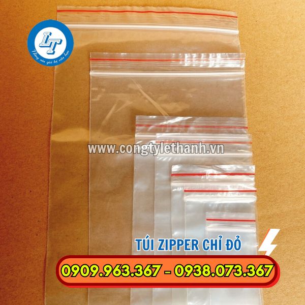 CHUYÊN SỈ TÚI ZIPPER CHỈ ĐỎ NHIỀU SIZE CHẤT LƯỢNG GIÁ RẺ túi zip chỉ đỏ nhiều size
