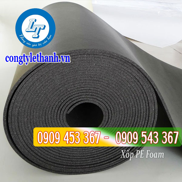 Kho phân phối xốp PE Foam giá rẻ tại Bình Chánh Cuộn xốp PE Foam màu đen