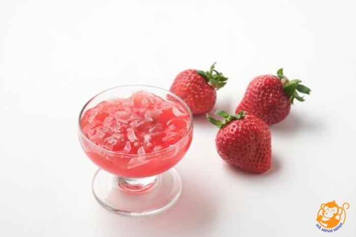 thạch yến sào rong nho dâu tây thạch yến sào rong nho dâu tây