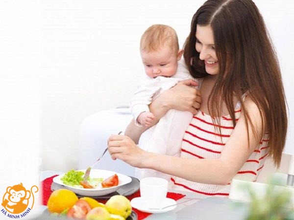 thực đơn mẹ cho con bú