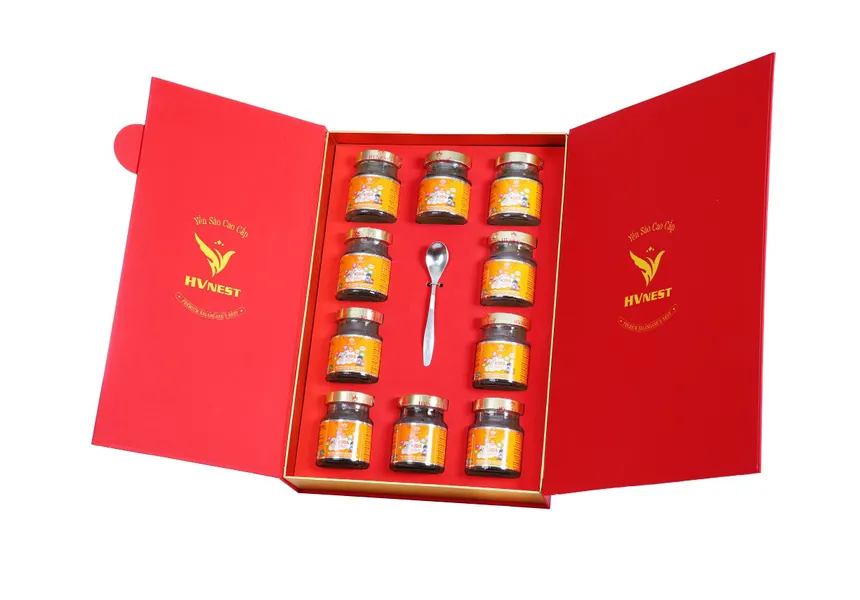 Yến sào Hoàng Việt vị đường phèn dành cho bé  (Kid Plus) - hộp 10 hũ