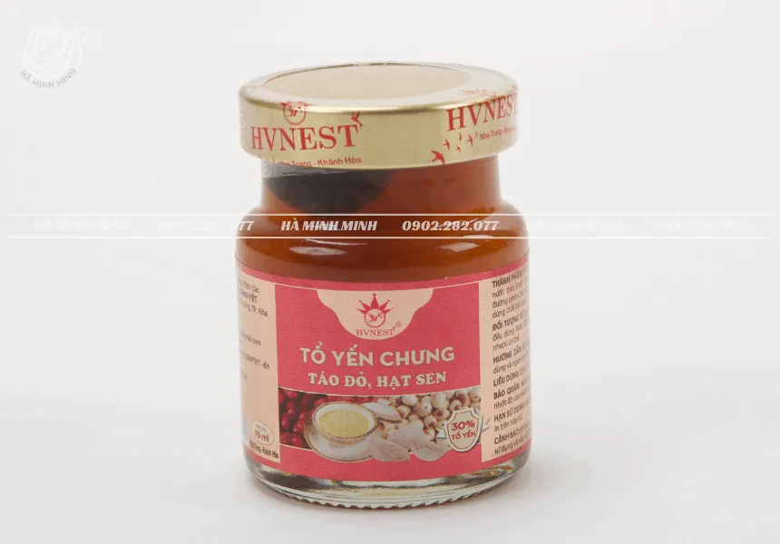 Tổ yến chưng táo hạt sen