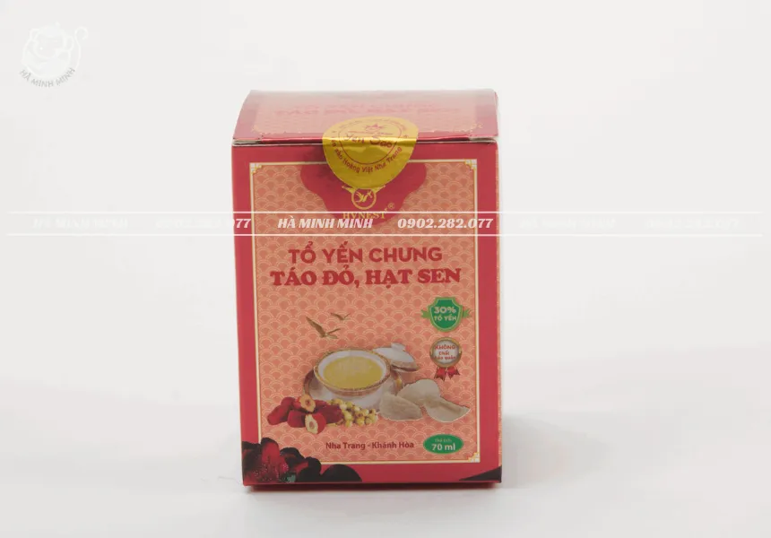 Tổ yến chưng táo hạt sen