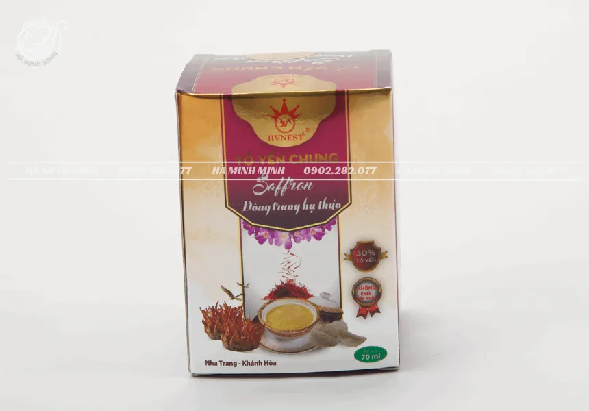 Tổ yến chưng saffron đông trùng hạ thảo