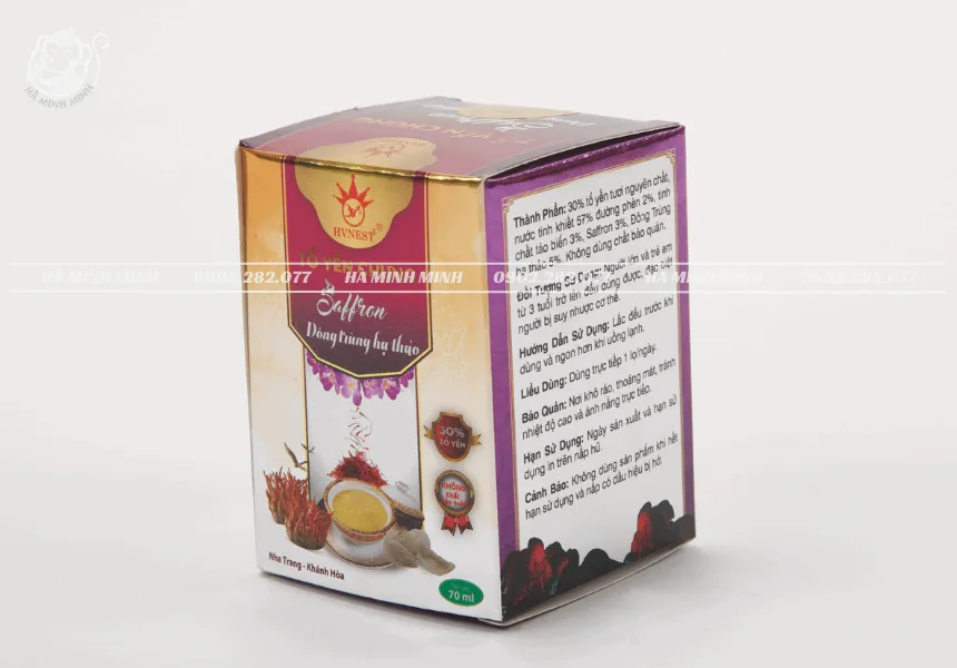 Tổ yến chưng saffron đông trùng hạ thảo