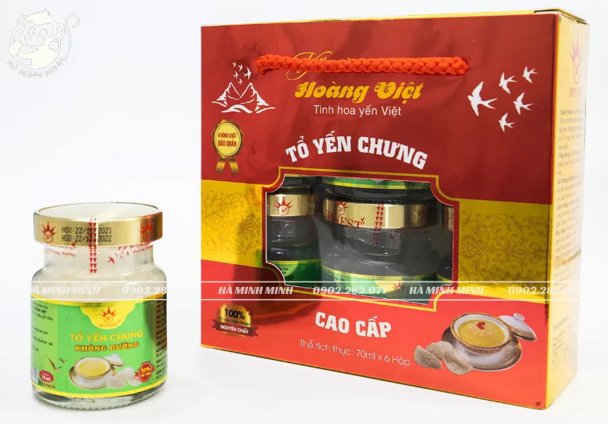 Tổ yến chưng không đường hộp 70mlx6