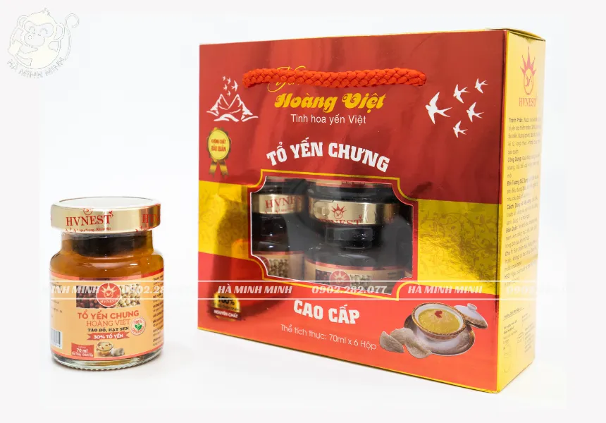 Tổ yến chưng táo hạt sen hộp 70mlx6