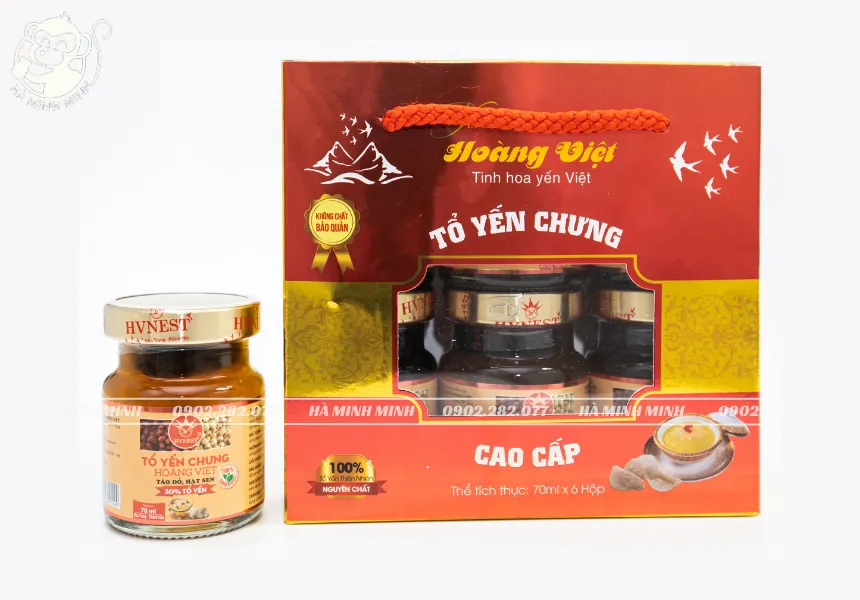 Tổ yến chưng táo hạt sen hộp 70mlx6