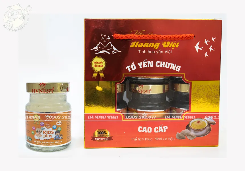 Tổ yến chưng đường phèn Kidplus hộp 70mlx6