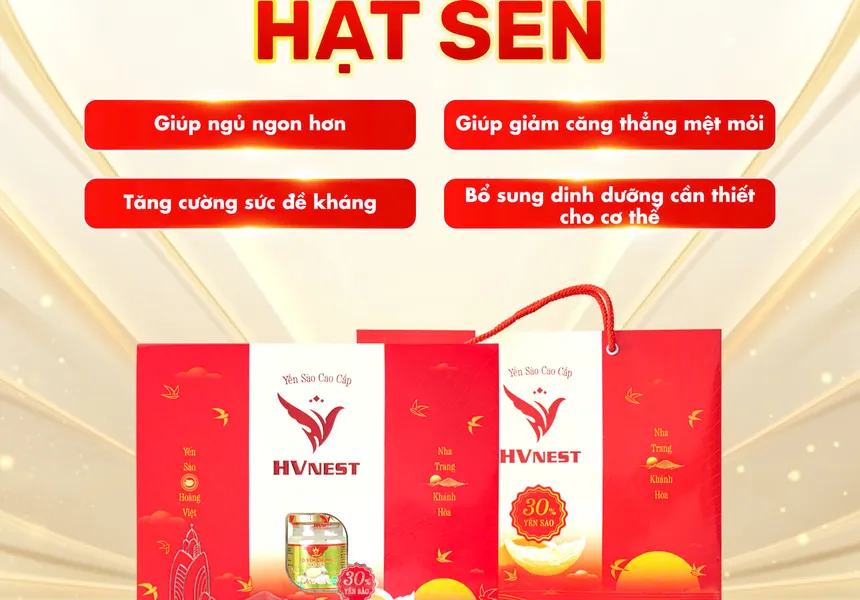 Tổ yến chưng hạt sen - Hộp VIP