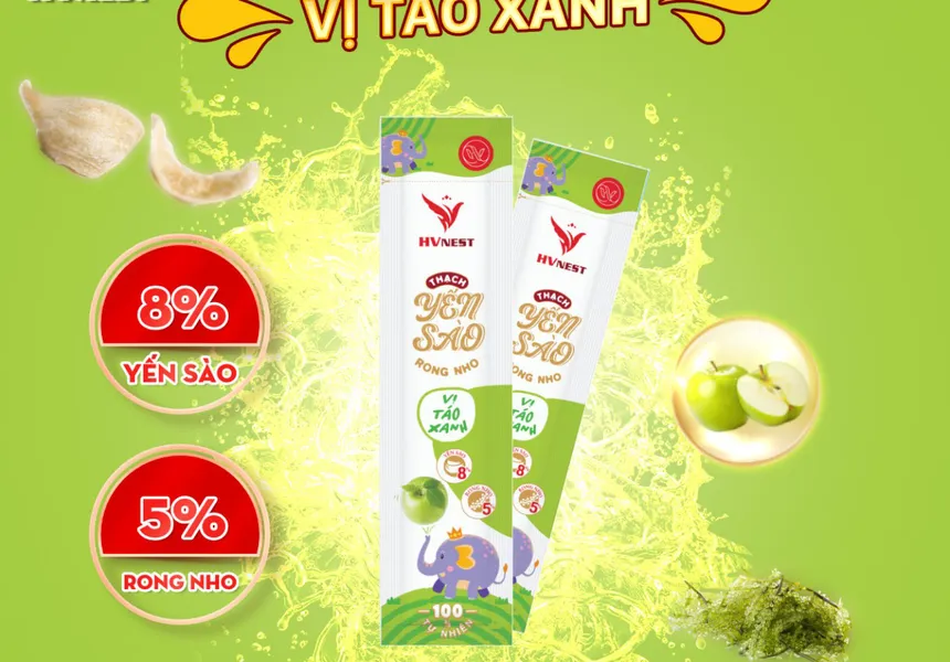 Thạch Yến sào Rong nho vị Táo xanh 