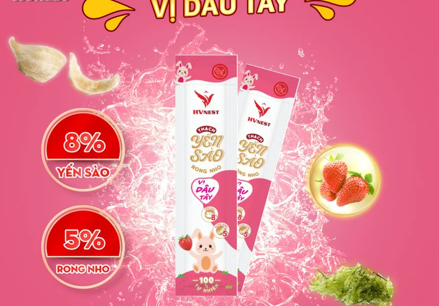 Thạch Yến sào Rong nho vị Dâu tây