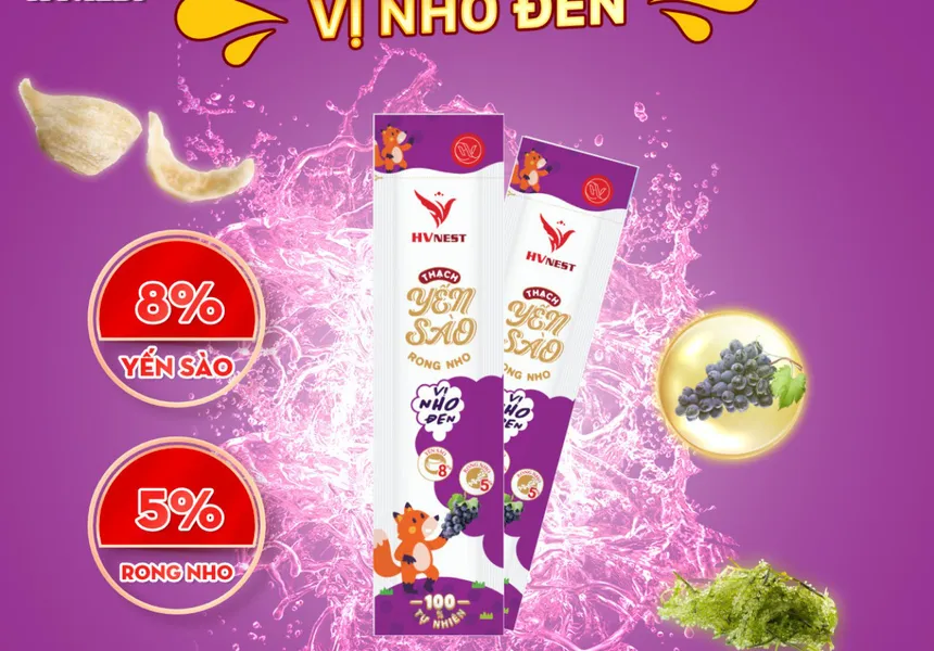 Thạch Yến sào Rong nho vị Nho đen