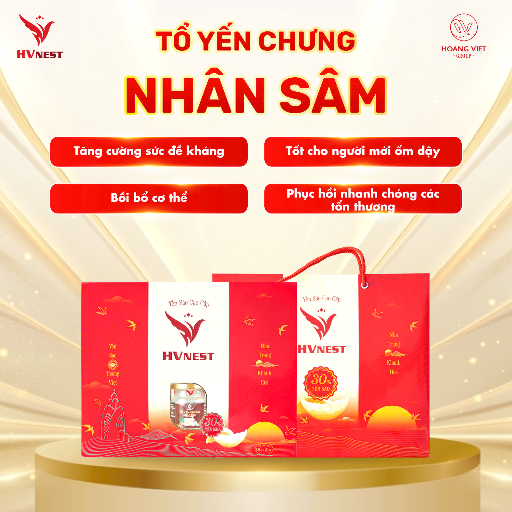 Tổ yến chưng Sâm VIP Tổ yến chưng Sâm VIP