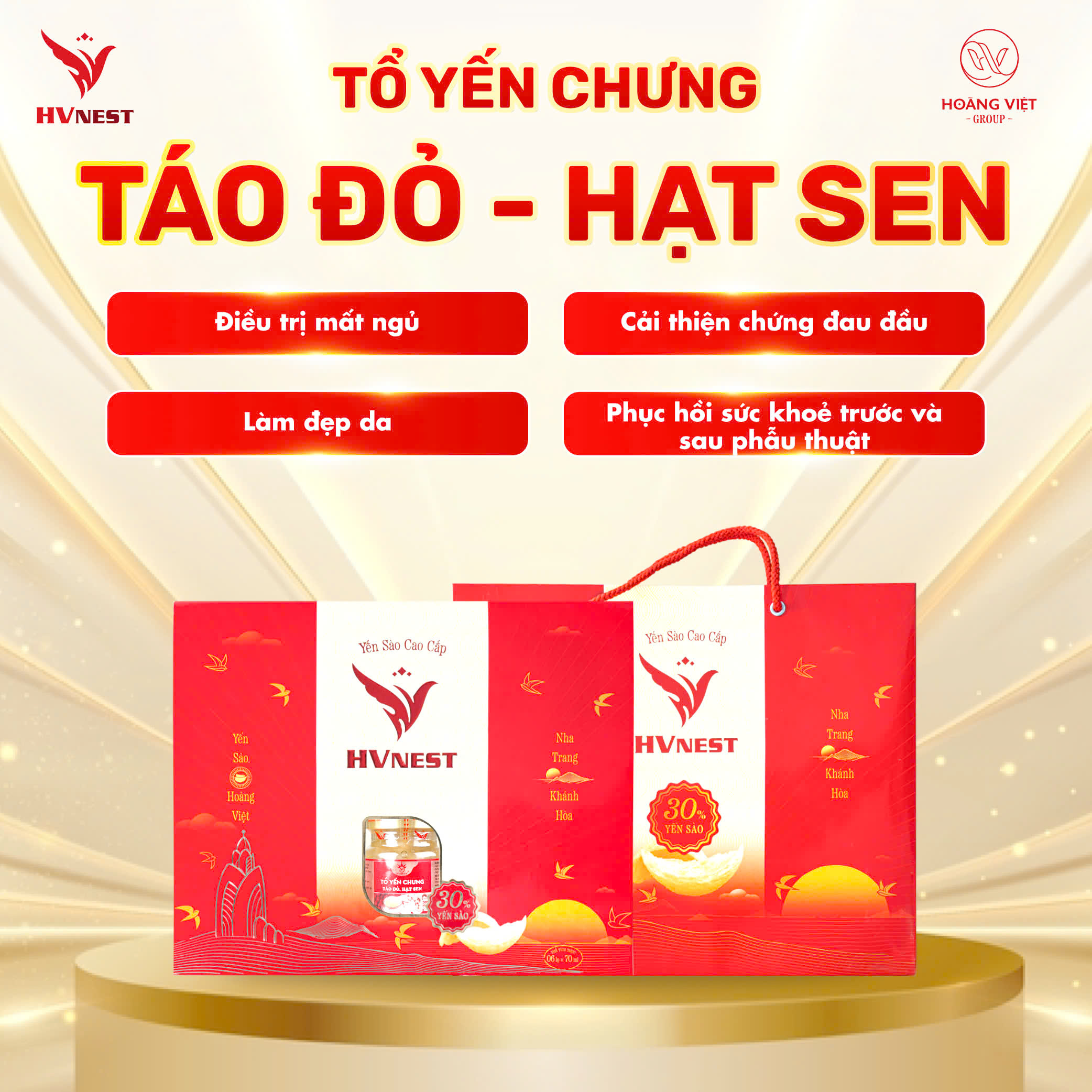 Tổ yến chưng táo hạt sen VIP Tổ yến chưng táo hạt sen VIP