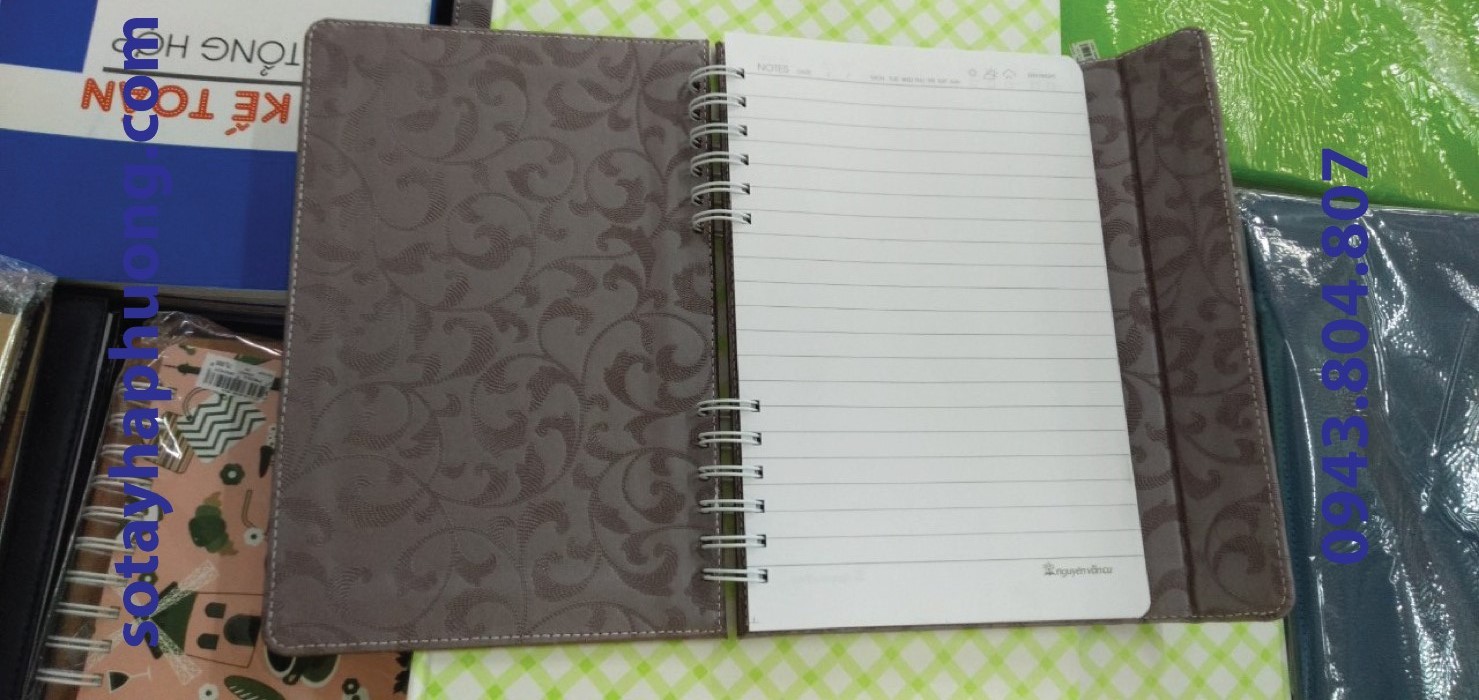 sổ tay bìa da lò xo sổ tay bìa da lò xo