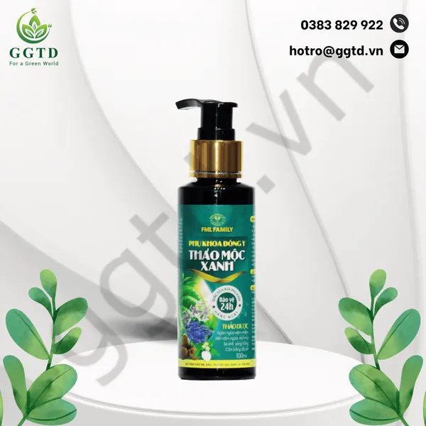 Dung dịch Vệ sinh Phụ khoa Đông y Thảo Mộc Xanh