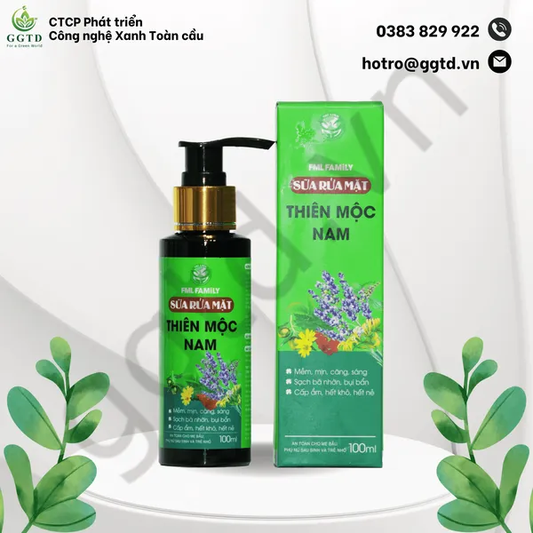 Sữa Rửa Mặt Thiên Mộc Nam (lọ nắp nhấn 100ml)