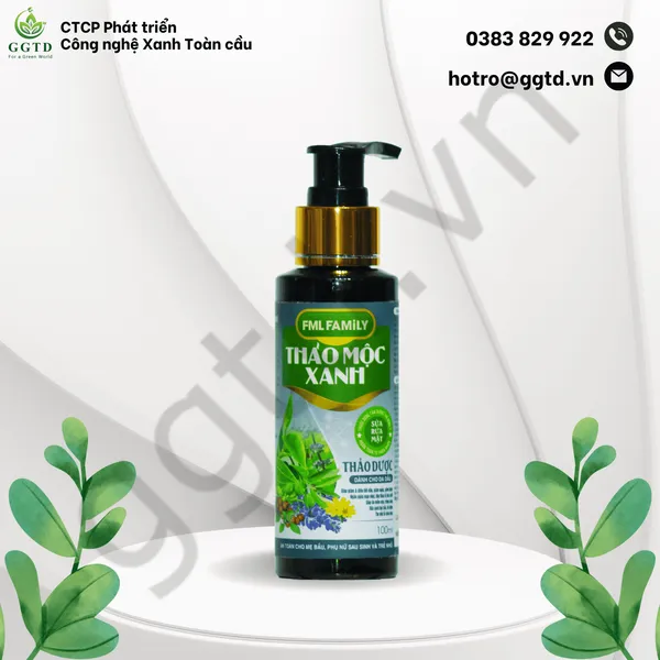 Sữa Rửa Mặt Thảo Mộc Xanh dành cho da dầu (lọ nắp nhấn 100ml)