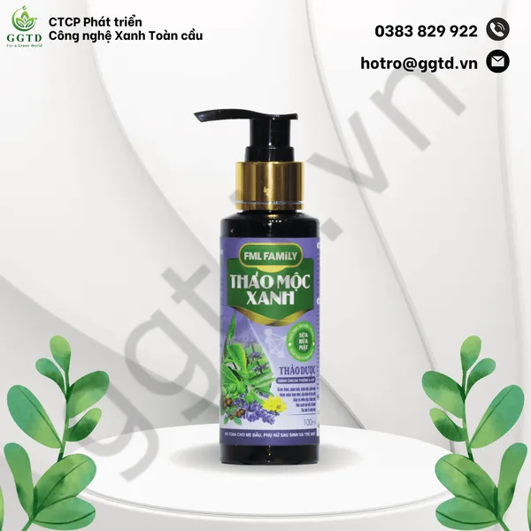 Sữa Rửa Mặt Thảo Mộc Xanh dành cho da thường và da khô (lọ nắp nhấn 100ml)