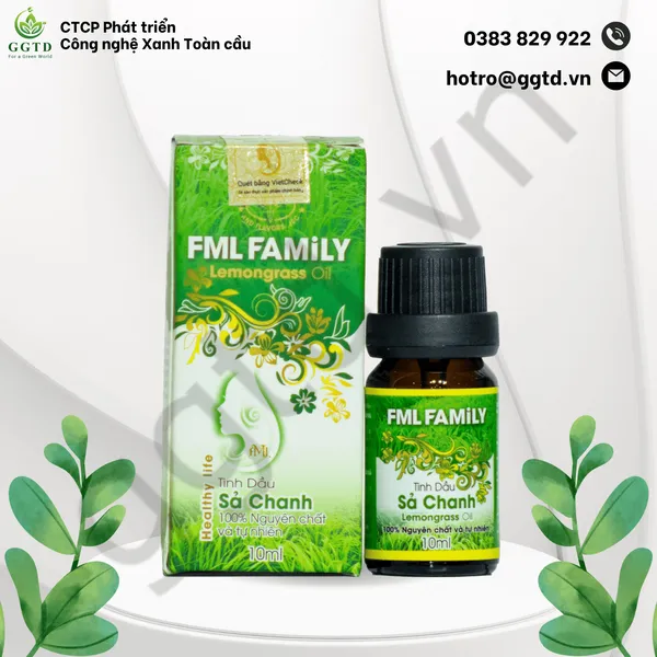Tinh dầu Sả Chanh (Lọ nhỏ giọt 10ml)
