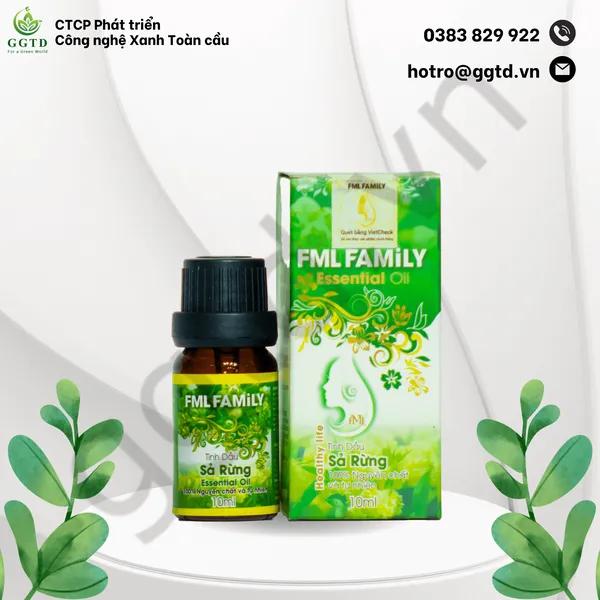Tinh dầu Sả Rừng (Lọ nhỏ giọt 10ml)