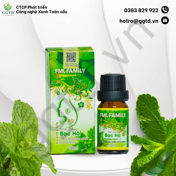 Tinh dầu Bạc hà (Lọ nhỏ giọt 10ml)