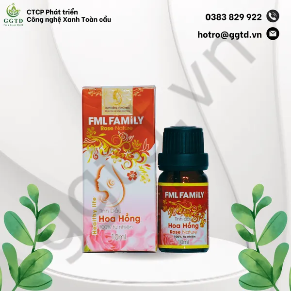 Tinh dầu Hoa hồng (Lọ nhỏ giọt 10ml)