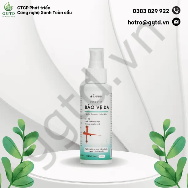 Dung dịch Bảo vệ Da Kiềm Organic Thảo mộc Kiềm Saphia (Lọ 100ml)