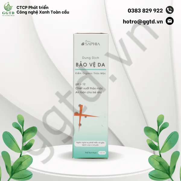 Dung dịch Bảo vệ Da Kiềm Organic Thảo mộc Kiềm Saphia (Lọ 100ml)