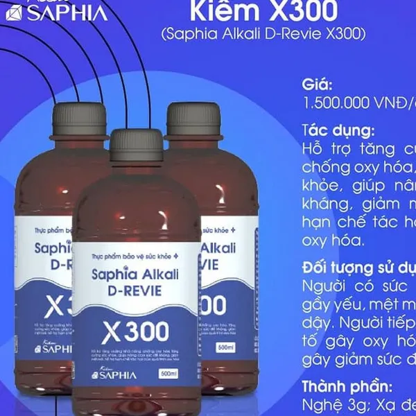 Kiềm Hồi Sinh X300 (Saphia Alkali D-REVIE X300)