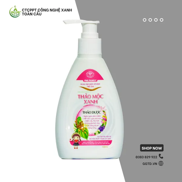 Dung dịch Vệ sinh Trẻ em Bồ Hòn Hồng