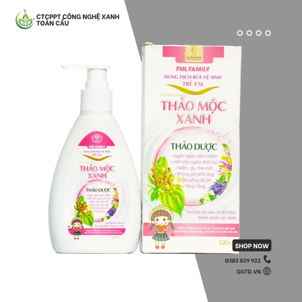 Dung dịch Vệ sinh Trẻ em Bồ Hòn Hồng