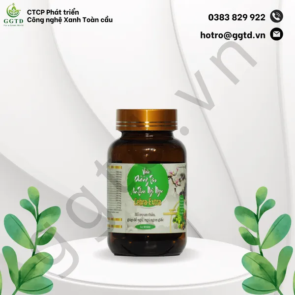 Viên uống Hỗ trợ Giấc ngủ Dưỡng Tâm An Thần Ngủ Ngon (Hộp 2 lọ x 30 viên)