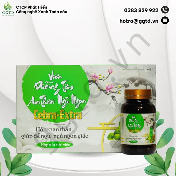 Viên uống Hỗ trợ Giấc ngủ Dưỡng Tâm An Thần Ngủ Ngon (Hộp 2 lọ x 30 viên)