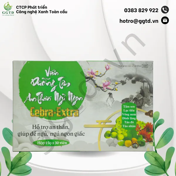 Viên uống Hỗ trợ Giấc ngủ Dưỡng Tâm An Thần Ngủ Ngon (Hộp 2 lọ x 30 viên)