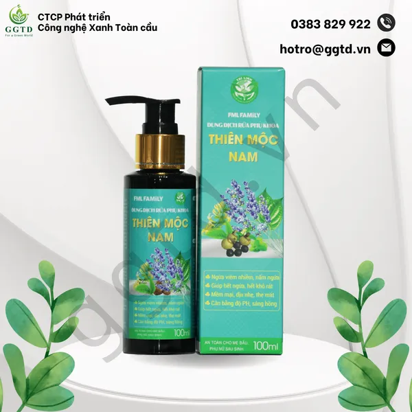 Dung dịch Vệ sinh Phụ nữ Thiên Mộc Nam (Chai nắp nhấn 100ml)