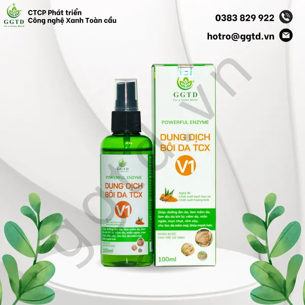 Dung dịch Bôi da Powerful Enzyme TCX (Chai xịt 100ml)