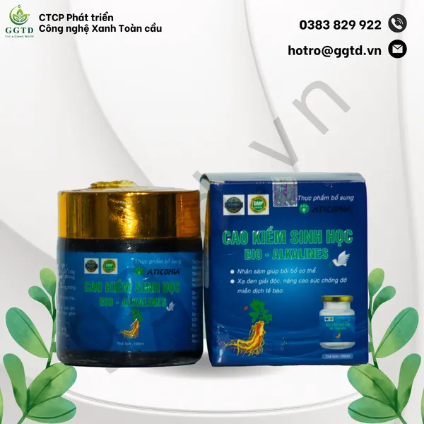 Cao Kiềm Sinh học Nhân sâm Bio - Alkalines (Hộp đơn 100ml)