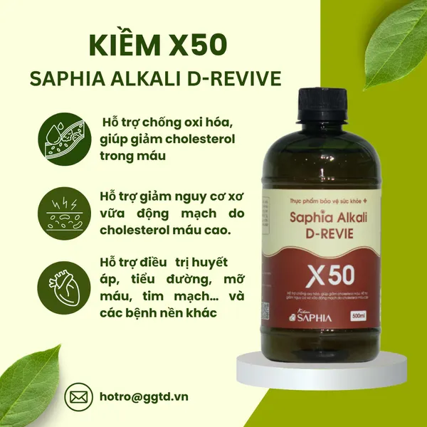 Kiềm Hồi Sinh X50 (Saphia Alkali D-REVIE X50)