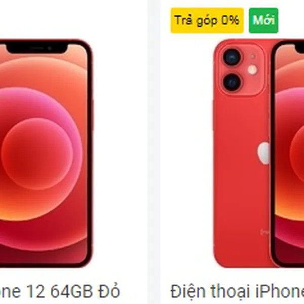 Điện thoại iPhone 12 màu đỏ