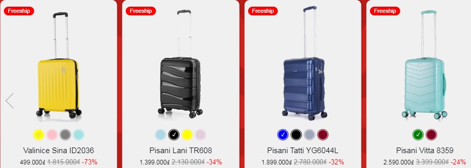 Top vali du lịch chất lượng tốt giá rẻ