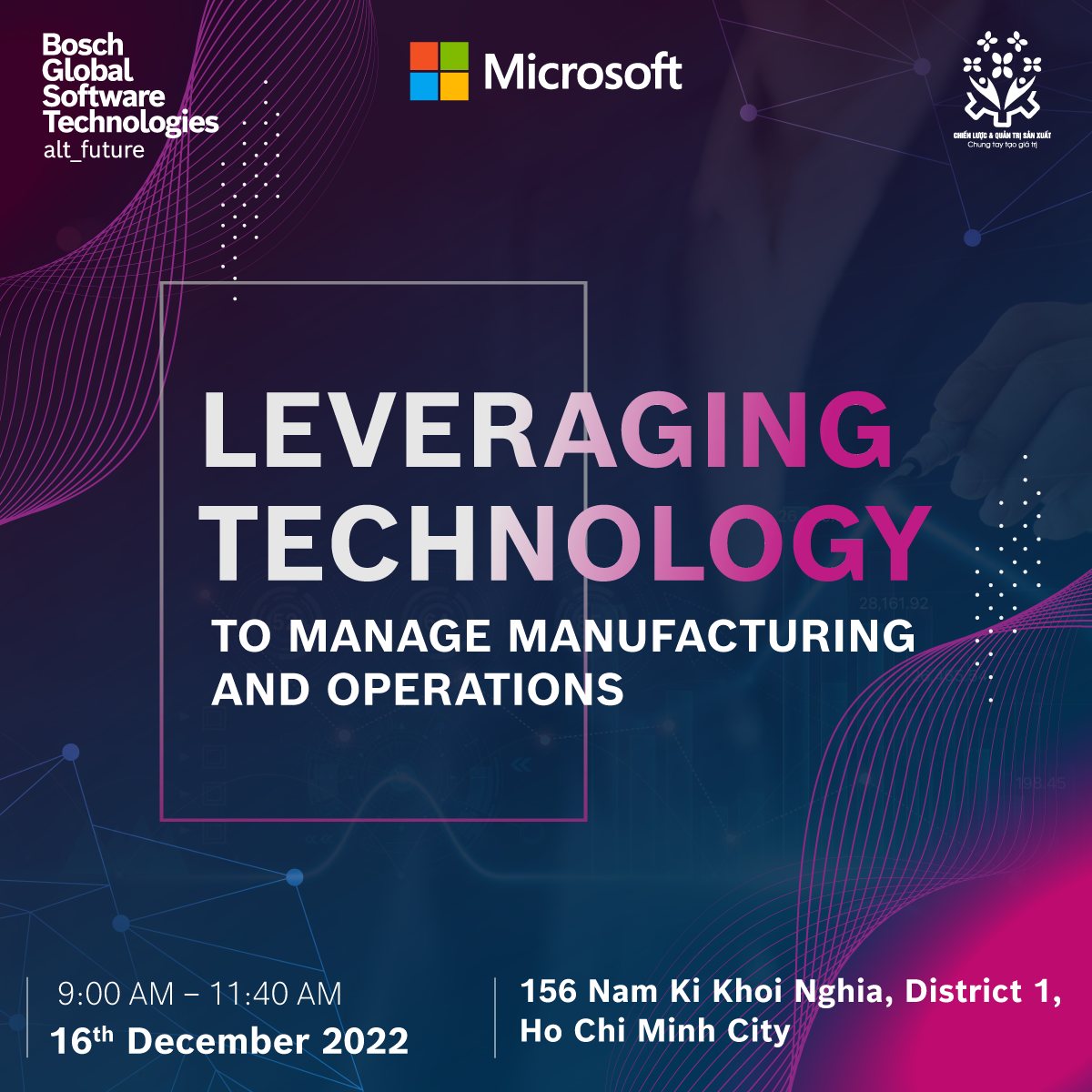 WORKSHOP “LEVERAGE TECHNOLOGY TO MANAGE MANUFACTURING AND OPERATIONS“